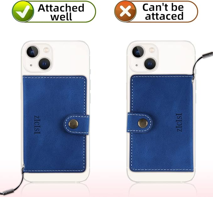 Phone Wallet Magnetic,Compatible with Apple Magsafe for iPhone 17/16/15/14 Pro Max/14 Pro/14 Plus/13/12 Series with 5 Card Holders/RFID Blocking,Vegan Leather,Light blue