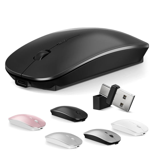 Mouse for MacBook Wireless Bluetooth Mice Laptop Mac Pro PC iPad Dual Mode