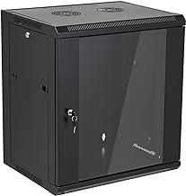 12U Wall Mount Server Cabinet Network Rack Enclosure Locking Glass Door - Image 1