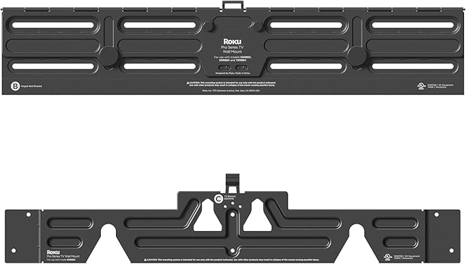 Roku Wall Mount Kit for 75-Inch Pro Series TV - Ultra-Slim with Minimalist, Flat Design - Hinged TV Mount and Kickstand for Easy Access to Cables