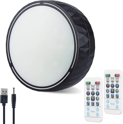 Battery Operated Ceiling Light, Wireless Shower Light with Remote