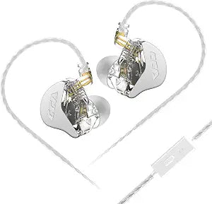 CCA CRA in Ear Monitor, Ultra-Thin Diaphragm Dynamic Driver IEM Earphones, Clear Sound & Deep Bass in Ear Headphones, Wired Gaming Earbuds with 2 Pin Detachable Cable for Singer Musicians Drummers