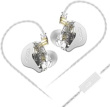 CCA CRA in Ear Monitor, Ultra-Thin Diaphragm Dynamic Driver IEM Earphones, Clear Sound & Deep Bass in Ear Headphones, Wired Gaming Earbuds with 2 Pin Detachable Cable for Singer Musicians Drummers - Image 1