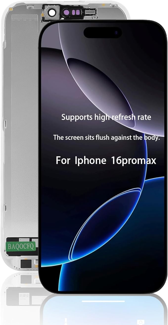 for iPhone 16 pro max Screen Replacement, 6.9 inch 3D Touch FHD LCD Display Full Repair Kit with Digitizer Assembly, Tool Set, Tempered Glass & Waterproof Adhesive