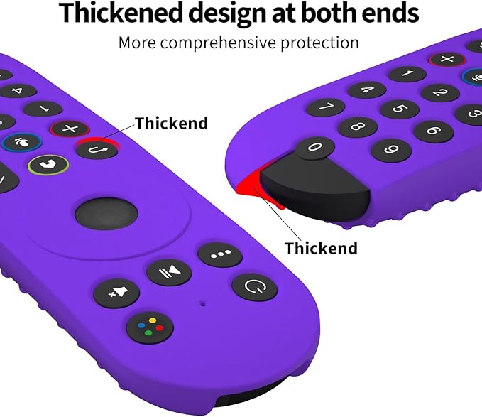 Hi Color Silicone Cover for XR100 Xfinity Xumo Stream Box Remote Cover Xumo Streaming Box Remote Case Shockproof Anti-Slip Silicone Sleeve with Lanyard (Purple)