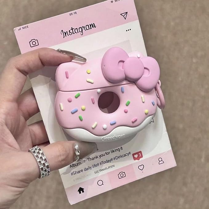 Compatible with Airpods Pro 2nd Generation Case 2022, for AirPods Pro 2 Case Cute Cartoon, Kawaii Soft Silicone Protective Cover for Airpods Pro 2 with Keychain