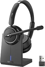 Wireless Headset with Mic for Work, Bluetooth Headset with Microphone AI Noise Cancelling & Mute Button, Wireless Headphones with Mic for Work/Home/Office/Call Center/PC/Laptop/Computer/Teams/Zoom - Image 1