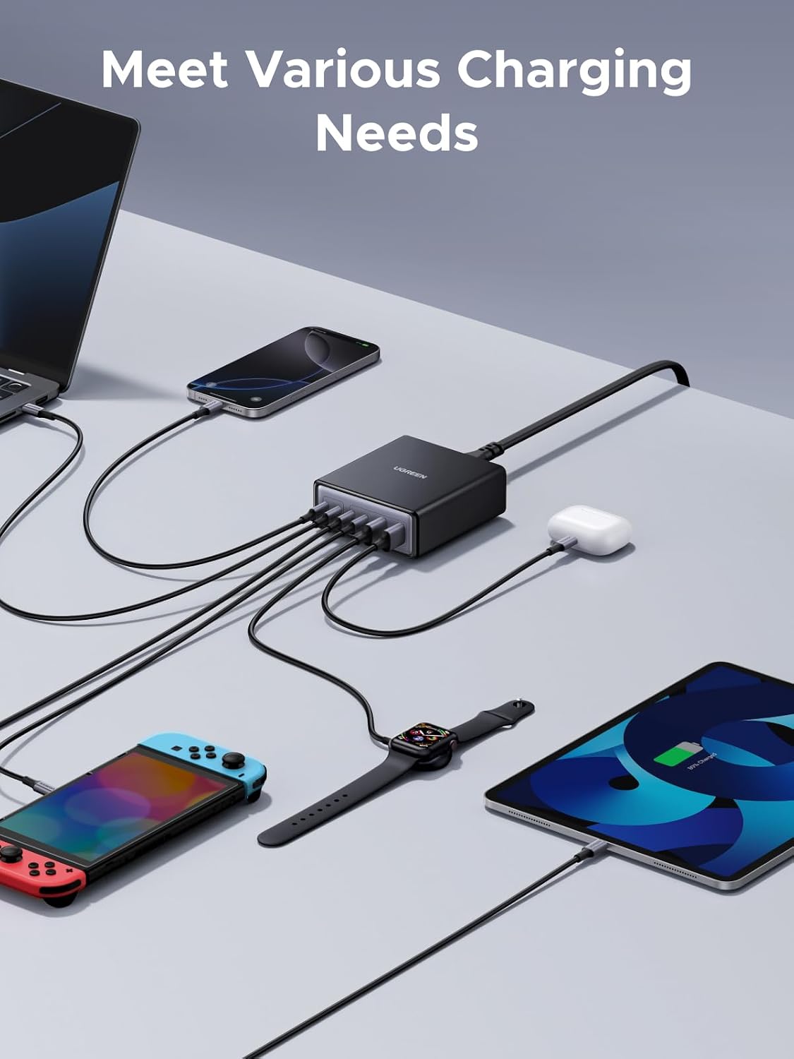 UGREEN 100W 6-Port GaN USB-C Charging Station