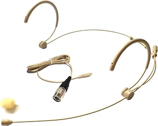 MicroDot YPA 4016 Headset Headworn Microphone for Audio Technica Wireless System - Detachable Cable with 4 Pin Hirose Type Connector - Omidirectional Mic - Image 1