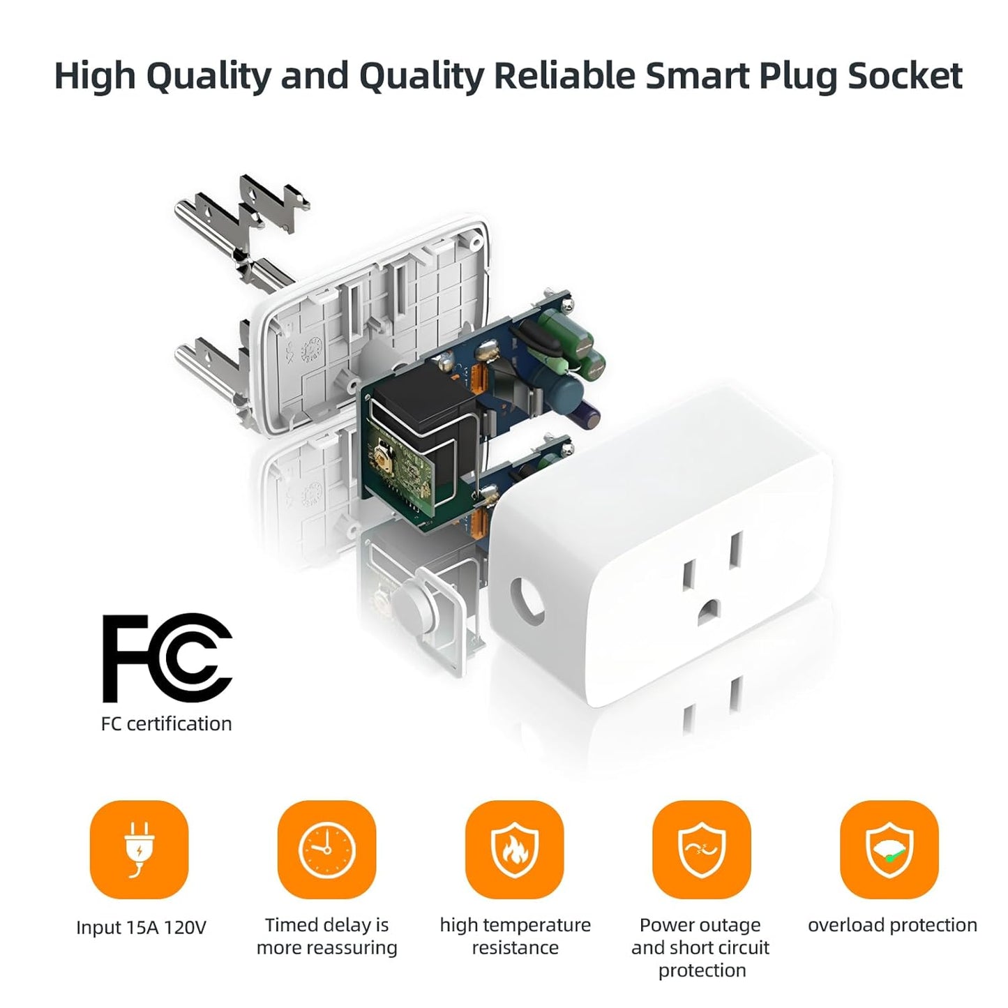 Matter Over Thread Smart Plug, App and Voice Control Smart Mini Outlet 15A/1800W (1)