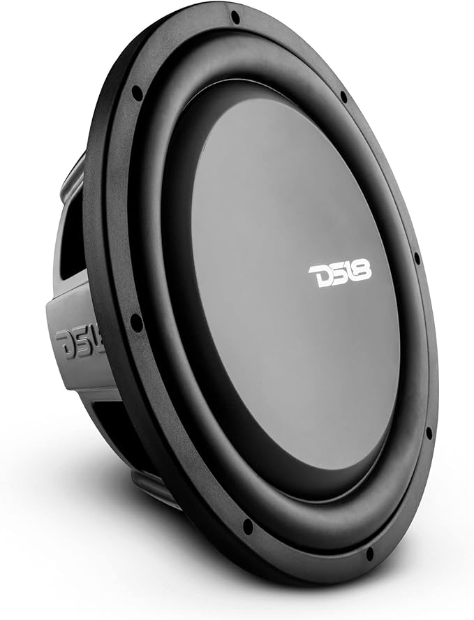 DS18 PSW12.2D 12" Shallow Mount Subwoofer 1200 Watts Max Power 600 Watts RMS Dual Voice Coil 2+2 OHMS Water Resistant - Best Sub for Tight Spaces in Car & Trucks - 1 Speaker