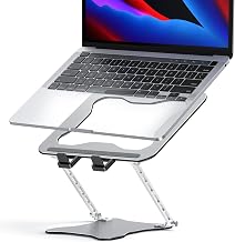 OMOTON Portable Laptop Stand, Ultra-Slim Height Adjustable Laptop Riser