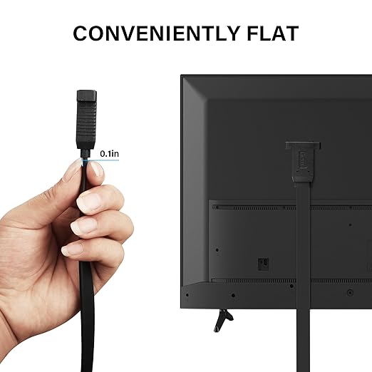 GINTOOYUN 20inch 4K HDMI Extension Cable (M/F) - Black - Supports 4K@60Hz, 3D, ARC - Compatible with Roku TV, PS5, Blu-ray, PC Monitor, Projector