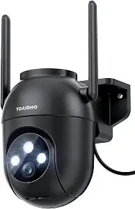 3MP Security Camera Outdoor Wired: Camera for Home Security Outdoor 2.4G/5G WiFi Homekit Dome Surveillance Video Cam Outside 360° PTZ Auto Tracking Color Night Vision 24/7 Recording Motion Detection