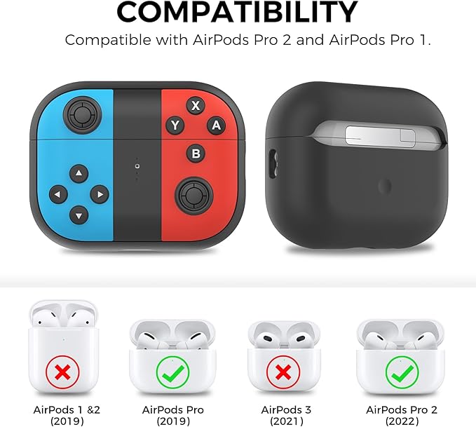 Silicone Airpods Pro 2 Case Protective Cover Skin Gamepad Design for Airpods Pro 2022