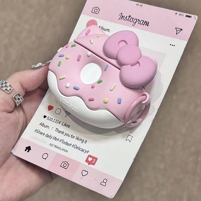 Compatible with Airpods Pro 2nd Generation Case 2022, for AirPods Pro 2 Case Cute Cartoon, Kawaii Soft Silicone Protective Cover for Airpods Pro 2 with Keychain