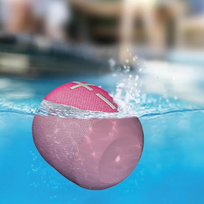 Ultimate Ears WONDERBOOM 4 Portable Waterproof Bluetooth Speaker with Big Bass and 360-Degree Sound, Dustproof Floating Speaker with 131ft (40m) Range - Pink