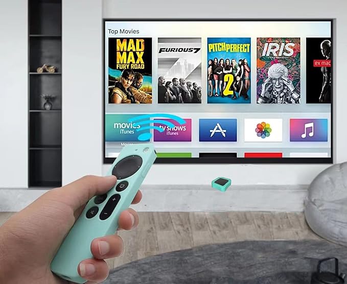 Apple TV 4K Case - Siri Remote 3rd Gen, Anti-Slip, Shockproof & Drop Proof Silicone Cover with Lanyard (Green)