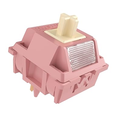 Outemu(Gaote) Red Bean Creamy Keyboard Switches with Diffuser for MX Mechanical Keyboards,Linear Pre-Lubricated Switches (108PCS)