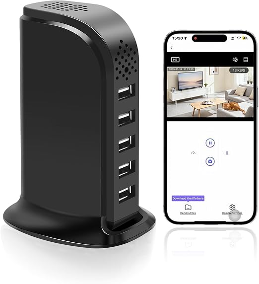FHD 1080P WiFi Hidden Spy Security Camera USB Charger