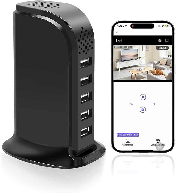 FHD 1080P WiFi Hidden Spy Security Camera USB Charger