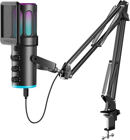 PUPGSIS Gaming Microphone for PC, USB Condenser Mic for Phone/Mac and PS4/5