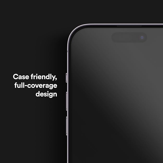 BodyGuardz Apex Privacy Compatible with iPhone 16 / iPhone 15 Pro Screen Protector - 2-Way Privacy With Impact Technology - 9H Hardness Tempered Glass - Easy Install - Case Friendly
