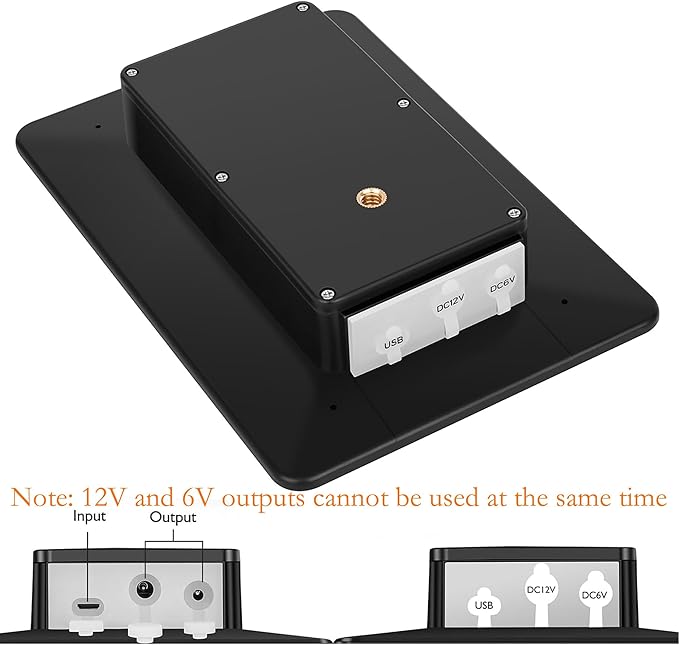 1Pack Trail Cameras Solar Panel 12V/1A 6V/1.5A with Build-in 4000mAh Rechargeable Lithium Battery IP66 Waterproof Hunting Accessory Compatible with Hunting Game Cameras or Deer Feeder