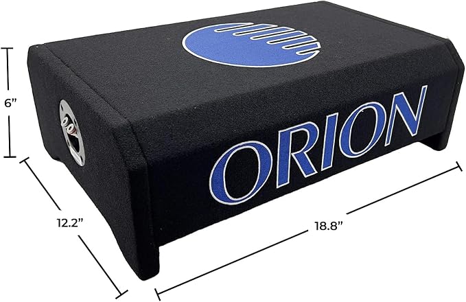 ORION Cobalt CDF10 10” Passive Down-Firing Subwoofer Enclosure – 400W RMS/1600W Max, Slim Sealed Sub Box for Cars & Trucks, Low-Profile Air-Tight Bass Thin Enclosure, Shallow Mount