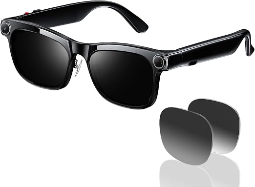KAIGERR AI Smart Glasses with 13MP Camera, Stabilized POV Recording