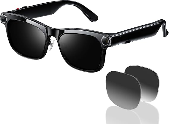 KAIGERR AI Smart Glasses with 13MP Camera, Stabilized POV Recording