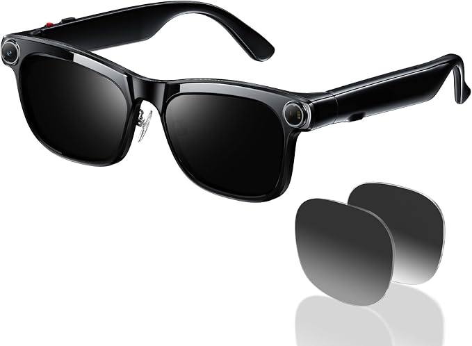 KAIGERR AI Smart Glasses with 13MP Camera, Stabilized POV Recording