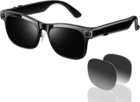 KAIGERR AI Smart Glasses with 13MP Camera, Stabilized POV Recording