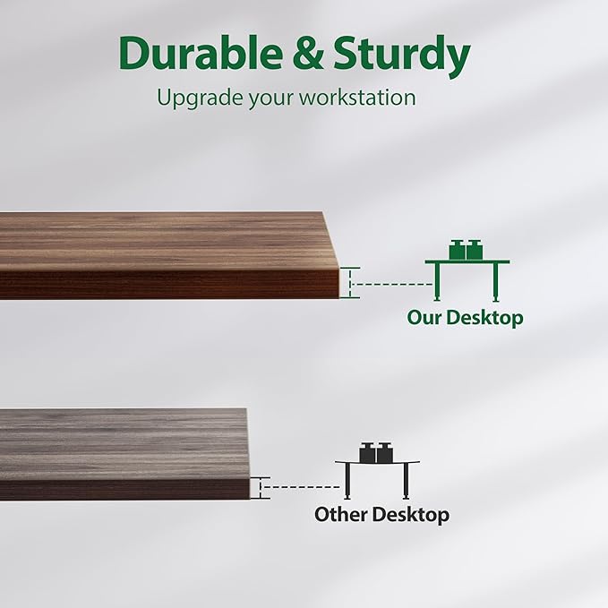 Agilestic Electric Standing Desk - Large 63 x 24 Inches, Height Adjustable Sit Stand Desk for Work & Home, Dark Walnut