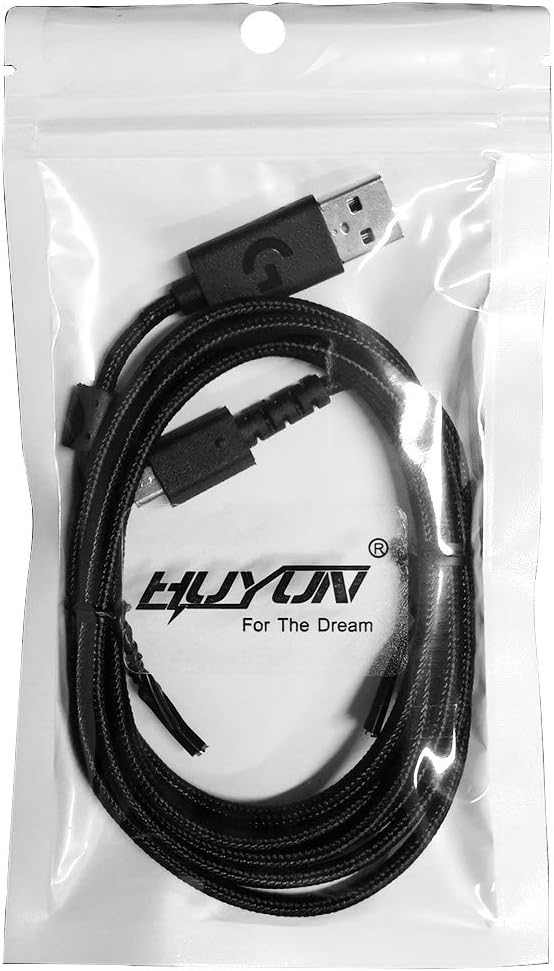 HUYUN 1.8M USB Charging Cable Replacement for Logit G533 G633 G933 Gaming Headset & G502 Hero Lightspeed Mouse