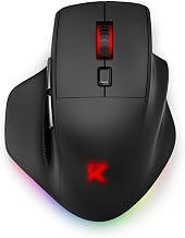 Redragon Large Wireless Gaming Mouse for Big Hands, Tri-Modes 2.4G/Bluetooth/Wired Rechargeable Ergo RGB Mouse with 2 Side Buttons, 6 Backlit Modes, Programmable Macro Gamer Mouse - Image 1