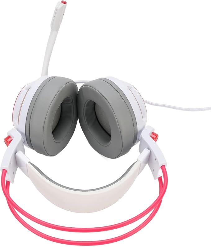 USB Gaming Headset, 7.1 Surround Sound Multi Channel Computer Headphones with Microphone, Mic, Adaptive Double Headband, LED Light Headphone for Gaming, Laptop, Call Center