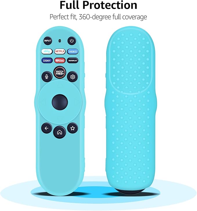 [Pack of 2] Remote Case for Smart TV Remote XRT270 Control Cover, Silicone Controller Case Cover Compatible with XRT270 Silicone Sleeve(Glow Green+Glow Blue)