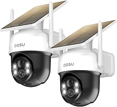 aosu Solar Camera Outdoor Wireless for Home Surveillance,Fixed Solar Panel - Image 1