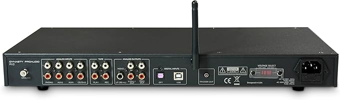 Dynasty ProAudio PX2 High Definition Multi-Source Home Audio Preamp with Qualcomm® aptX™ Lossless Bluetooth 5.3 Chipset/USB DAC Interface Built-in