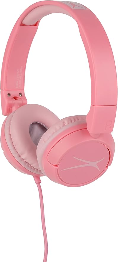 Altec Lansing Over The Ears Kids Headphones - Volume Limiting Technology for Developing Ears, Ages 3-5, Perfect for Learning from Home, Pink