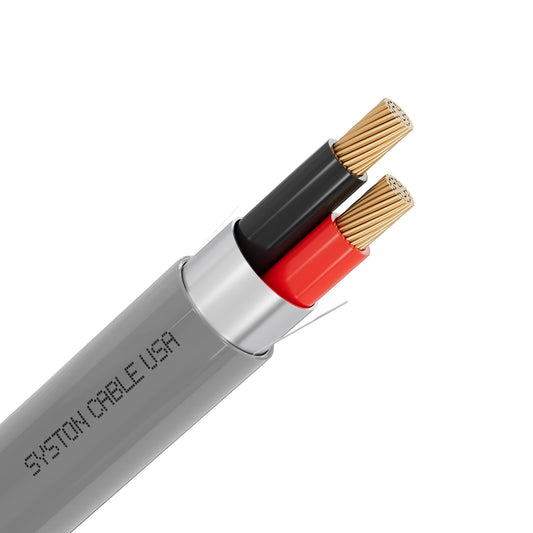 SYSTON 18/2 Fire Security Burglar Station Sound Alarm Control Cable Wire, Riser-Rated CMR/CL3R Shielded Stranded Copper, UV Resistant for Indoor/Outdoor 0-30V Low Voltage Use, UL/ETL Listed, Gray