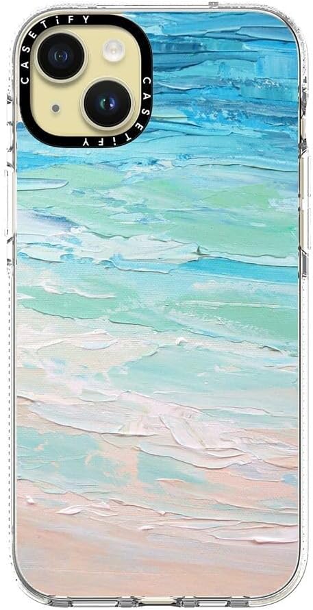 CASETiFY Clear iPhone 15 Plus Case [Not Yellowing / 6.6 ft. 3X Military Grade Drop Protection/Compatible with Magsafe] - Ocean Tides - Clear