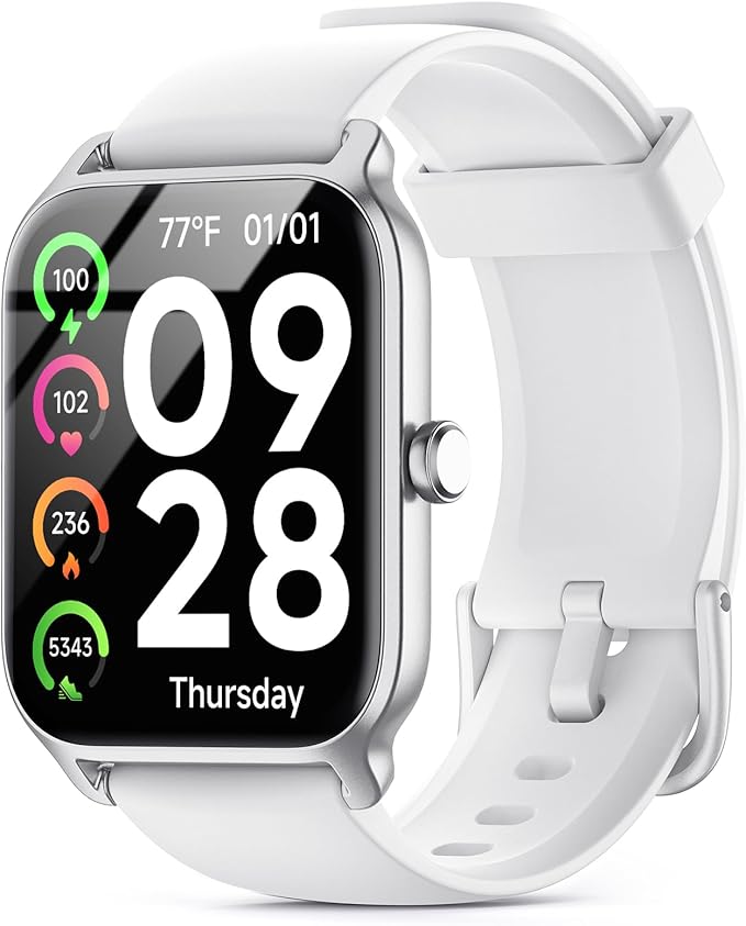 Smart Watches for Women Men, 2026 Smartwatch 1.85''Alexa Fitness Tracker Smart Watch Compatible for Android iPhone with Bluetooth Call (Answer/Make), 3ATM Waterproof Heart Rate/Sleep/SpO2 Monitor 120+