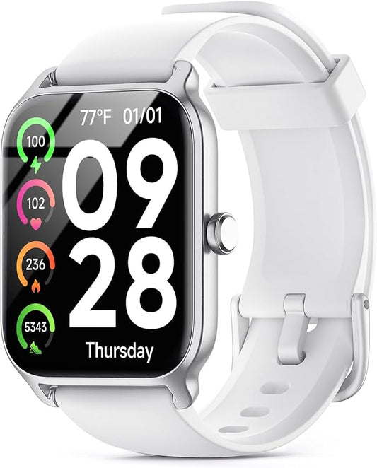 Smart Watches for Women Men, 2026 Smartwatch 1.85''Alexa Fitness Tracker Smart Watch Compatible for Android iPhone with Bluetooth Call (Answer/Make), 3ATM Waterproof Heart Rate/Sleep/SpO2 Monitor 120+