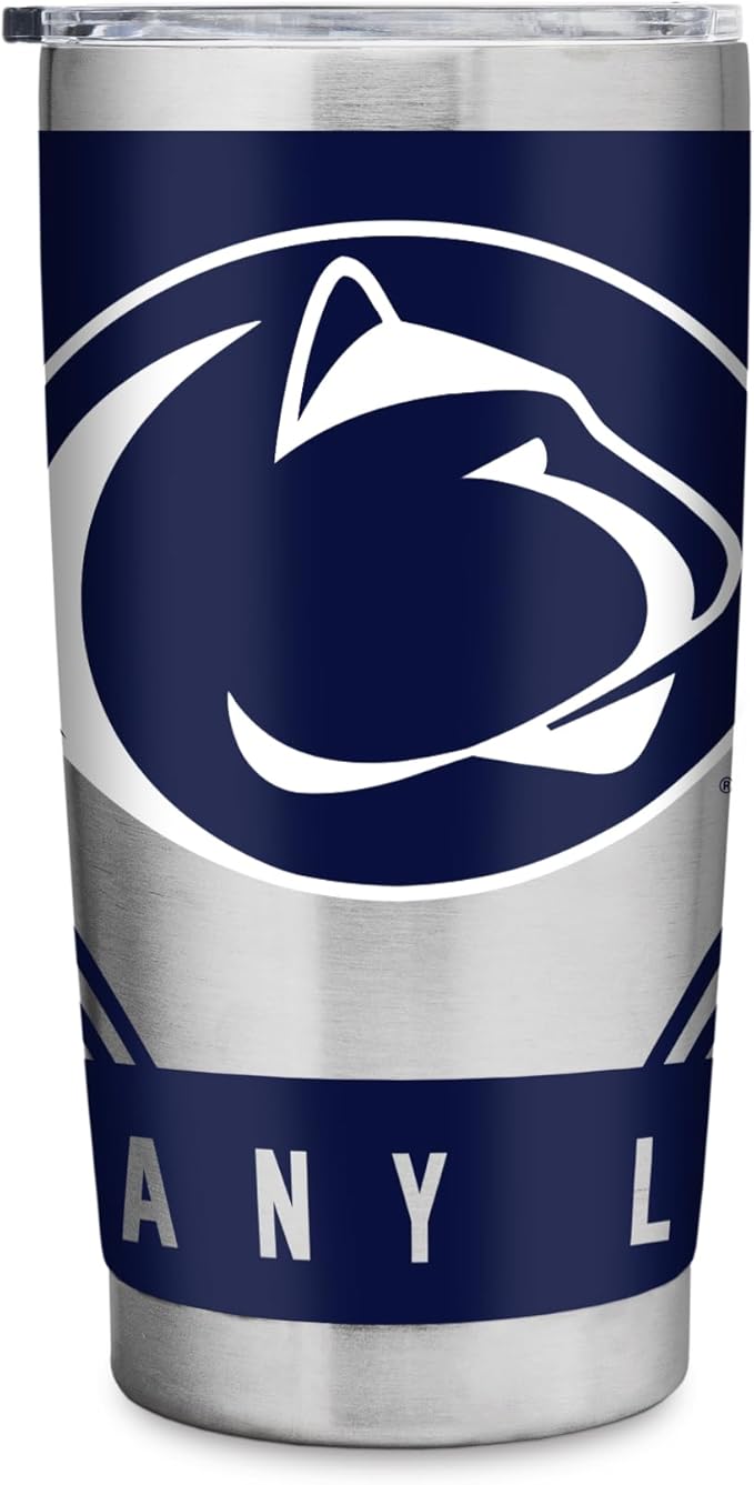 Rico Industries NCAA 20oz Stainless Steel Tumbler with Lid - Great For Coffee, Tea, Water or Cocktails