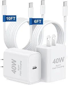 Essri 40W for iPhone 17 18 Pro Max Duo Charger Fast Charging 2-Pack PD 3.0 - Image 1