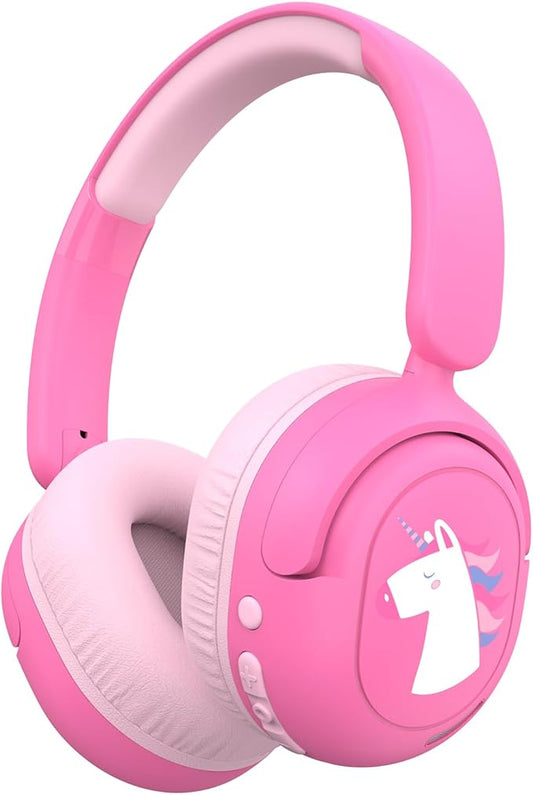 Kids Bluetooth Headphones, Wireless Kids Headphones with 75/85/94dB Volume Limited, Built-in Mic, Unicorn Over-Ear Foldable Childrens Girls Teens Headset for Pad/Tablet/School/Travel
