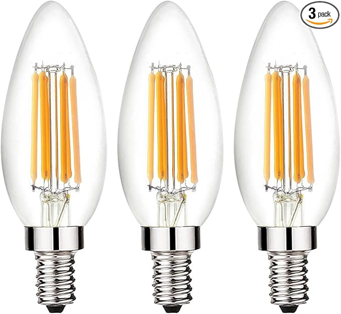Beonllay 12 Volt LED Candelabra Bulbs E12 6W LED Bulb 60 Watt Equivalent