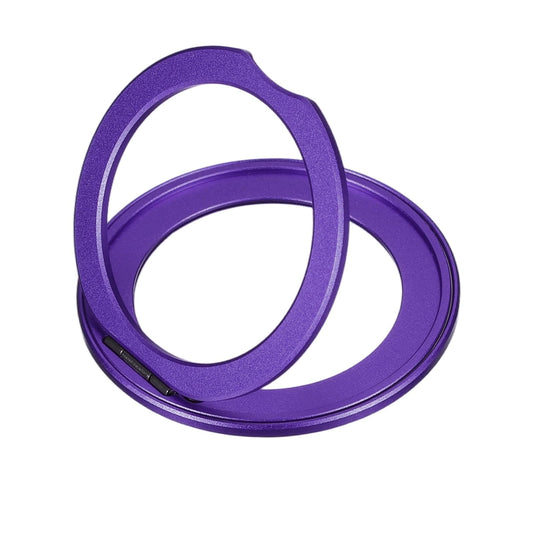 PATIKIL Phone Ring Holder, Metal 360 Rotation Magnetic Phone Grip Holder Stand with Adhesive Backing Smartphone Finger Grip Kickstand for Tablet Case Car Mount Accessory, Purple